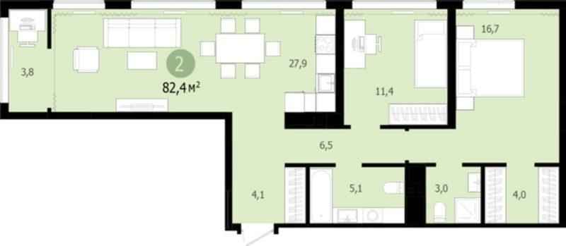 Планировки квартир в 6 доме в ЖК Южные кварталы в Екатеринбурге