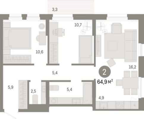 Планировки квартир Дом 1, 3 в ЖК Депо в Екатеринбурге