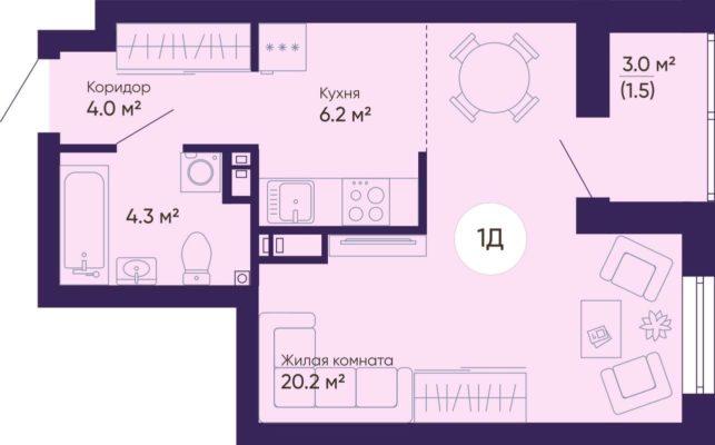 Планировки квартир в ЖК Космос - Дом Стрелец в Екатеринбурге