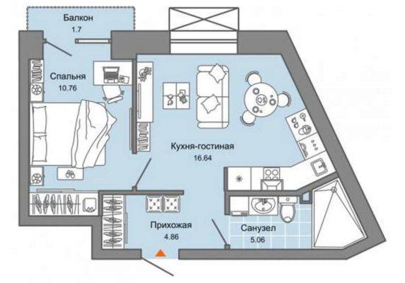 Планировки квартир - Дом 1 в ЖК Лес в Екатеринбурге