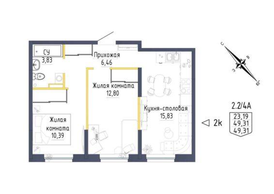 Планировки квартир 2 очередь Дом 10 в ЖК Зеленая горка в Екатеринбурге