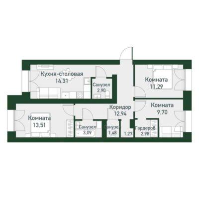 Планировки квартир - Дом 2.2 в ЖК «Твоя Привилегия» в Екатеринбурге