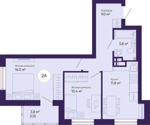 Планировки квартир в ЖК Космос в Доме 4 - «Андромеда»