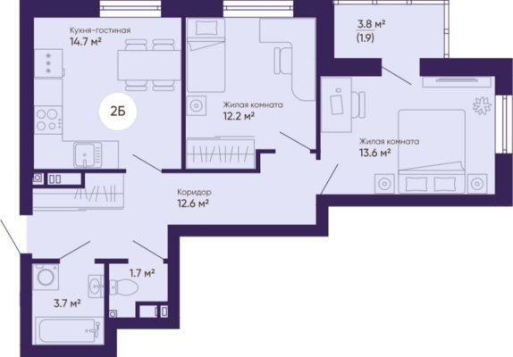 Планировки квартир в ЖК Космос в Доме 4 - «Андромеда»