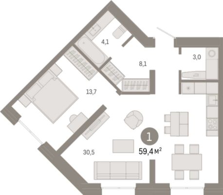Планировки квартир - Дом 4 в ЖК Южные кварталы в Екатеринбурге
