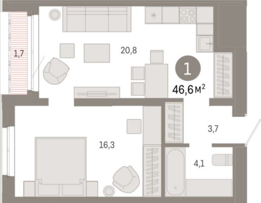 Планировки квартир - Дом 4 в ЖК Южные кварталы в Екатеринбурге