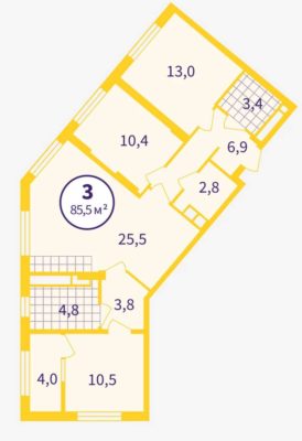 Дом 1 - Планировка трехкомнатной квартиры (и больше) в ЖК Астон. История в Екатеринбурге
