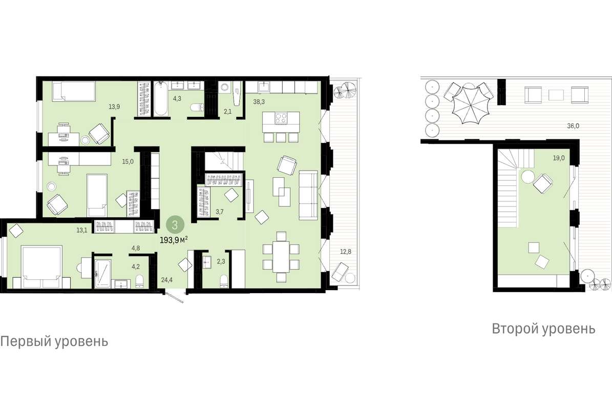 3-комнатная квартира 193,9 м² в 3 доме в ЖК на Некрасова в Екатеринбурге -  Купить по цене от застройщика